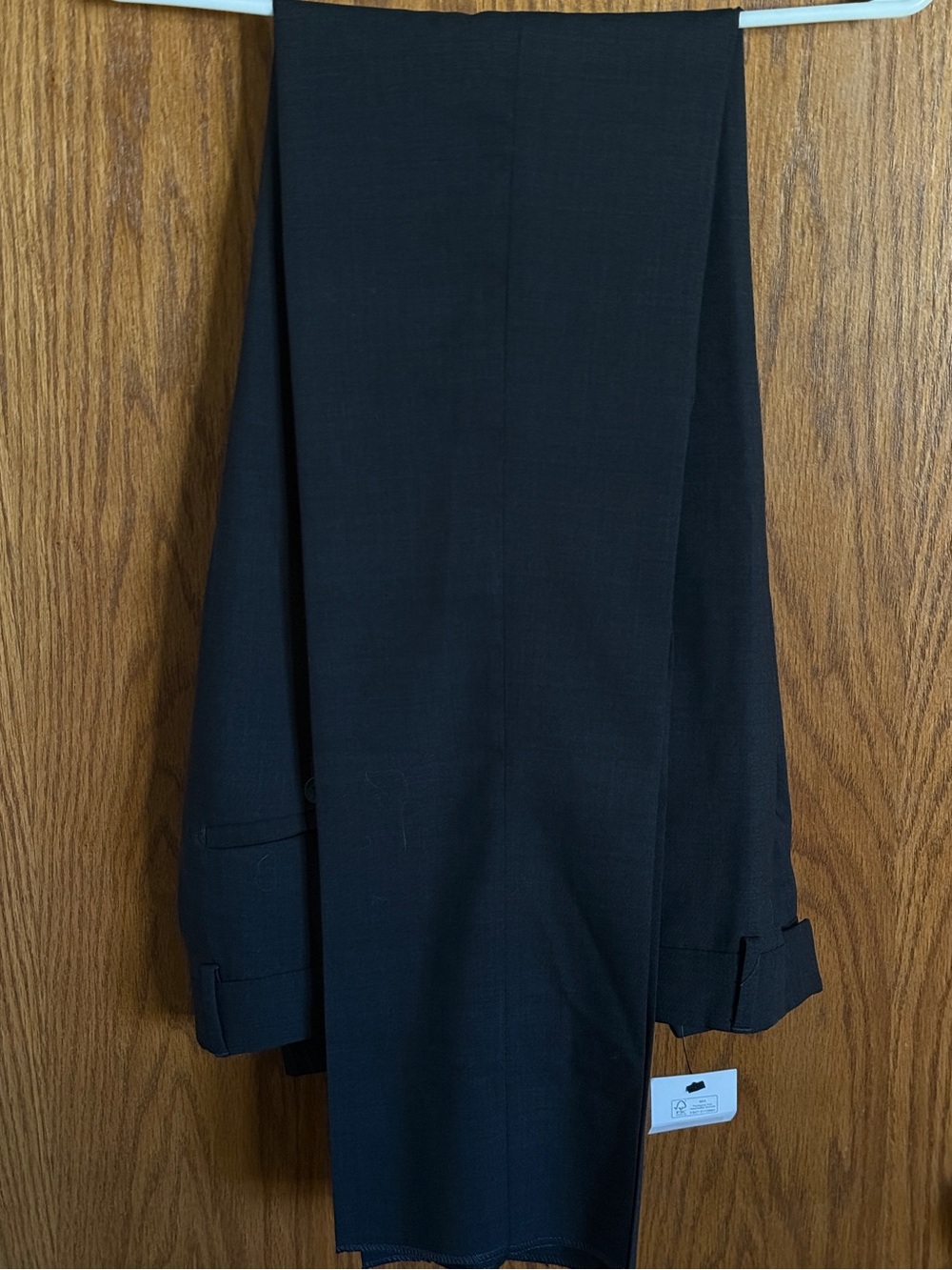 Louis Vuitton Gray Uniform Pants Cigarette Trousers Wool Raw Hem Men Sz 30 EU 44